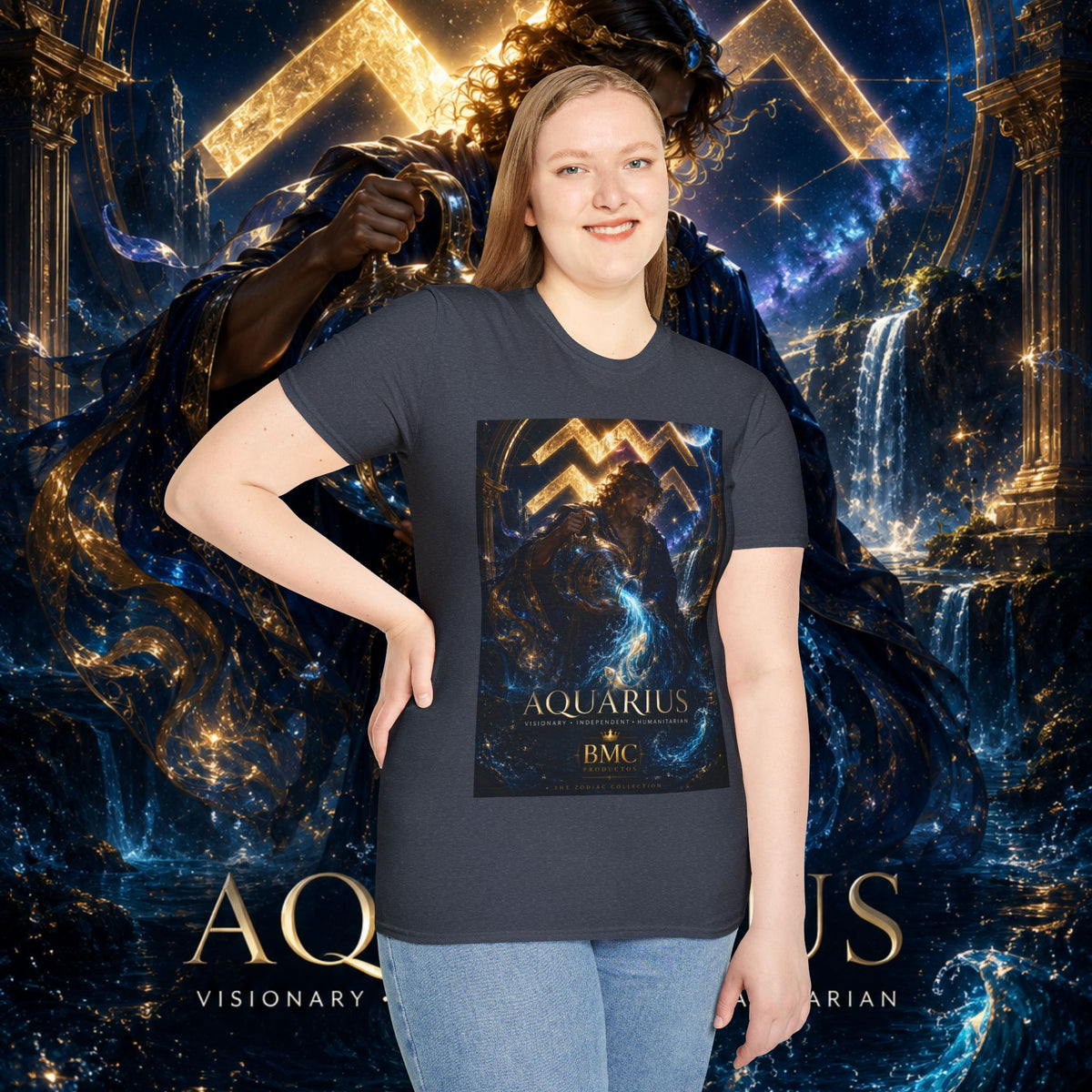 "Camiseta ♒ ACUARIO – El Visionario del Cielo y el Agua"
