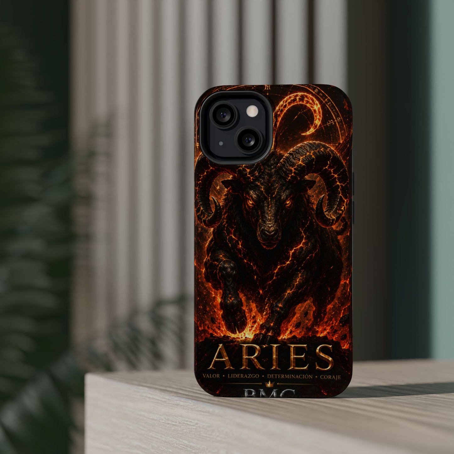 "Funda Magnética Reforzada ♈ Aries — Espíritu de fuego"