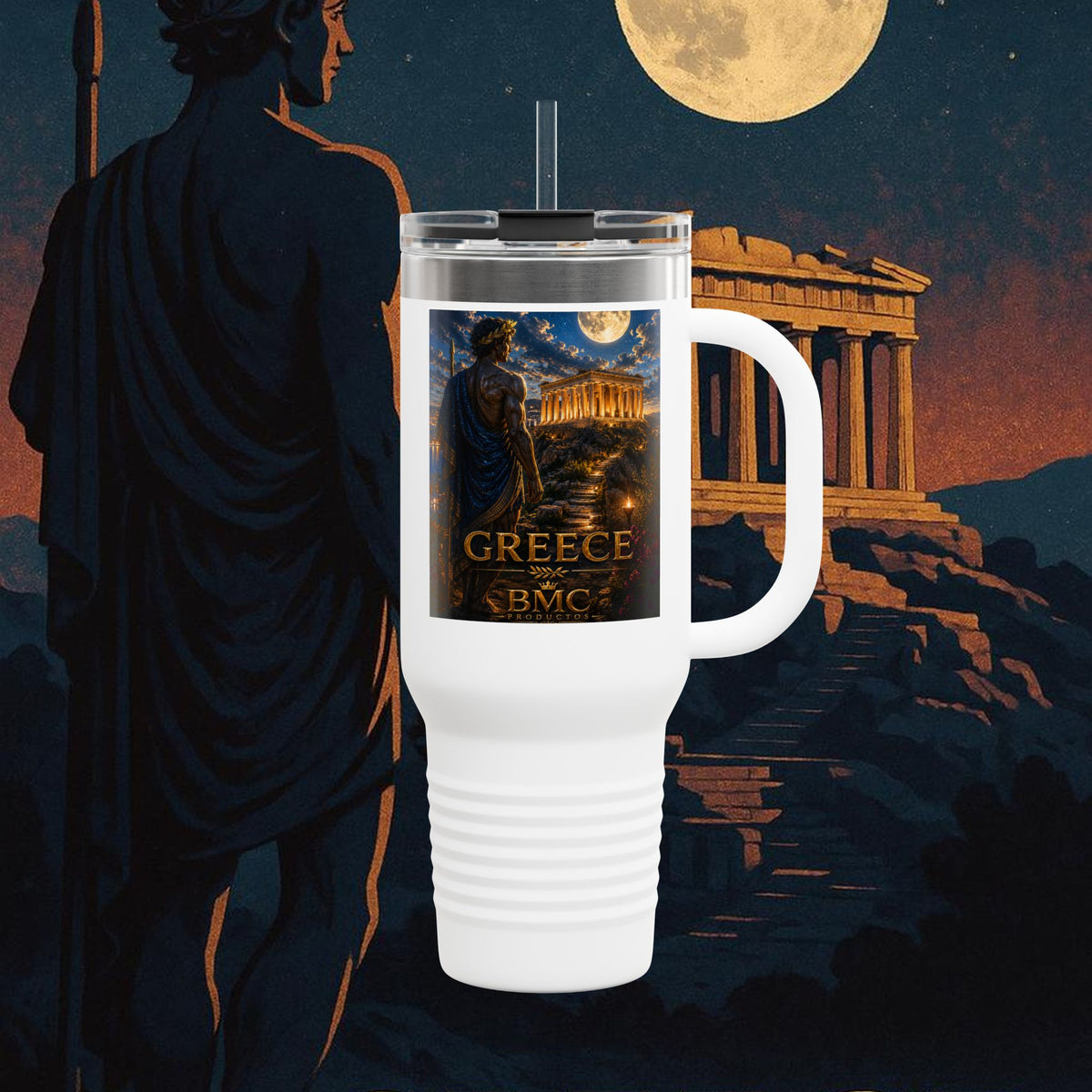 "taza de Viaje Aislada Grecia: Cuna de Dioses, Maravillas y Filosofía 🌊🏛️⚡"