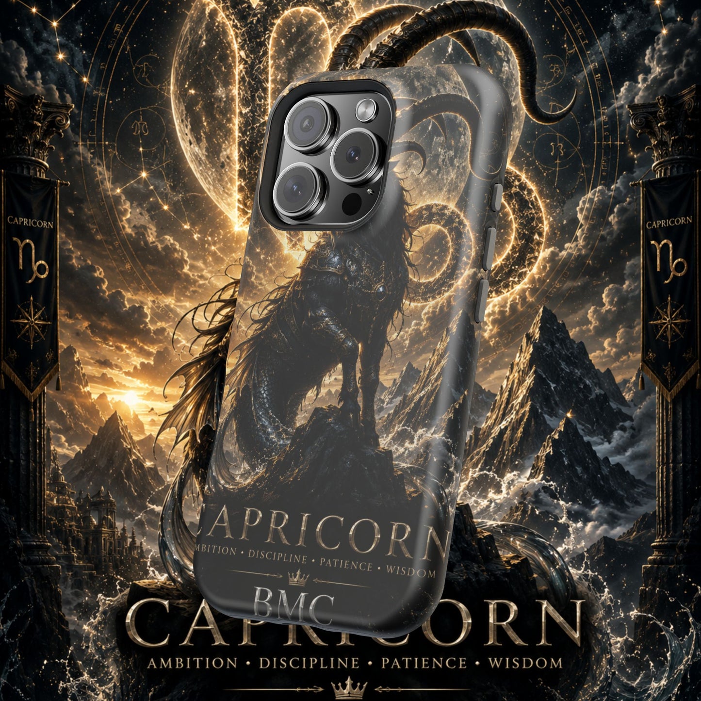 "Funda Magnética Reforzada♑ Capricornio – El Guardián de las Cumbres"