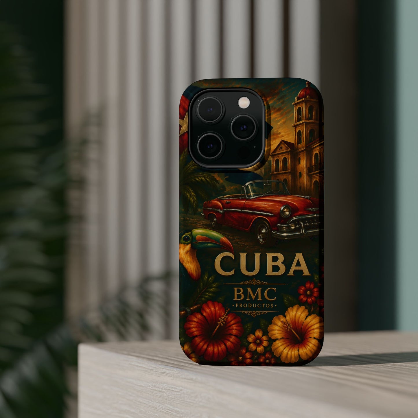 "Funda Magnética Reforzada Magnética Reforzada Cuba: Ritmo, Historia y Encanto Caribeño 🎺🚗🌴 "