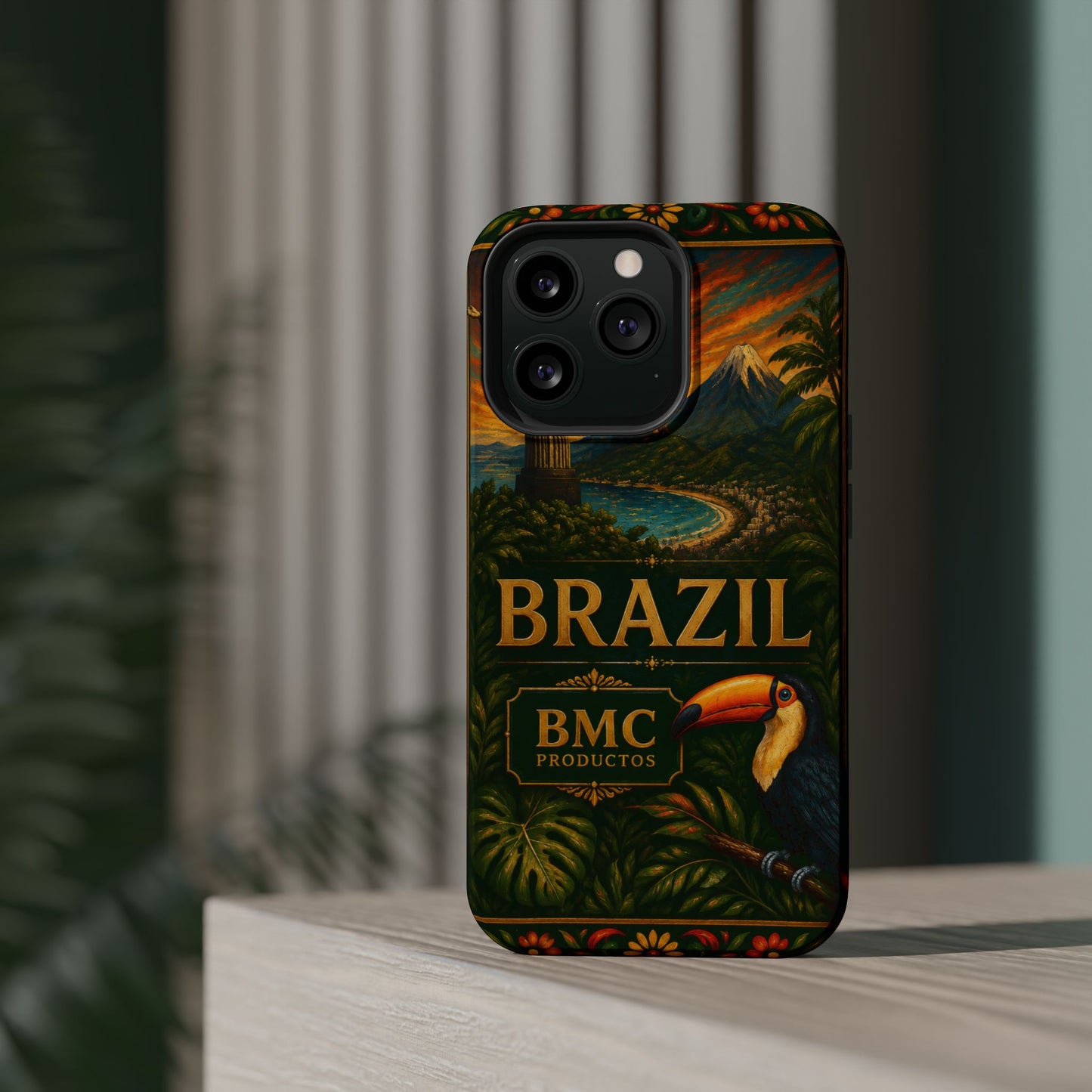"Funda Magnética Reforzada Magnética Reforzada Brasil: Ritmo, Naturaleza y Alegría Infinita 🎶🌴🏖️"