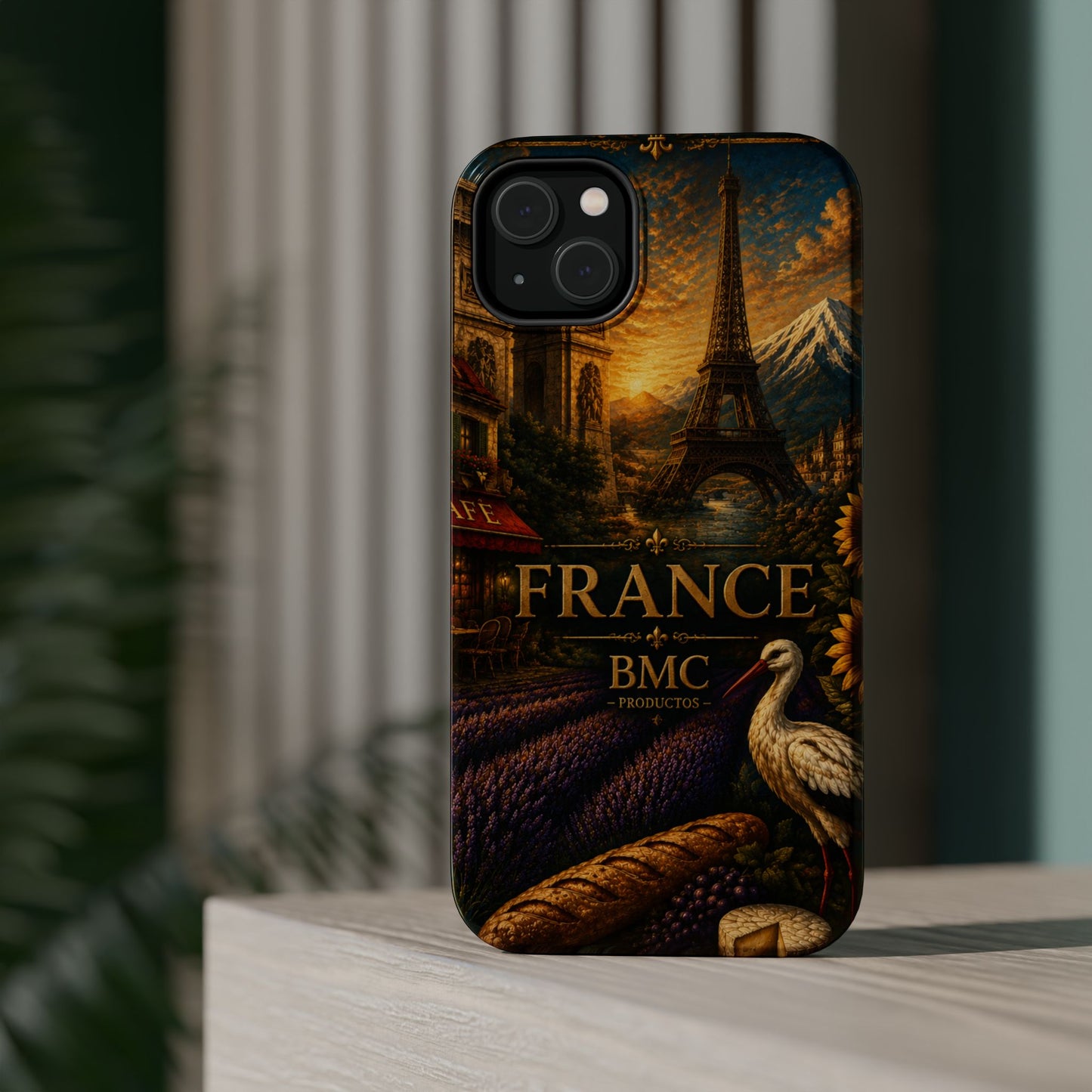 "Funda Magnética Reforzada Francia: Romance bajo la Luna 🌙🗼✨"