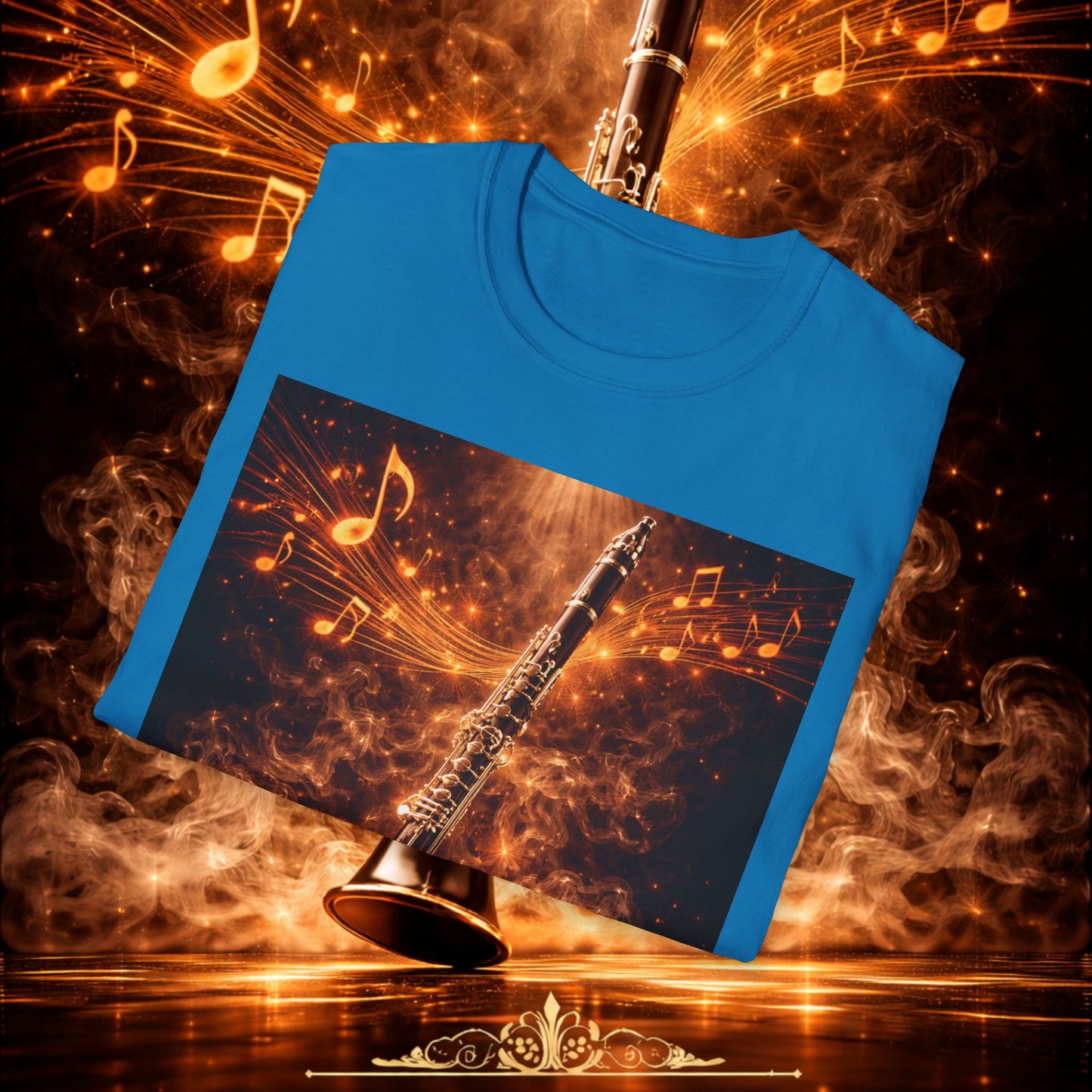 "Camiseta clarinete🎵🔥 El sonido del alma no grita… arde.” 🔥🎵