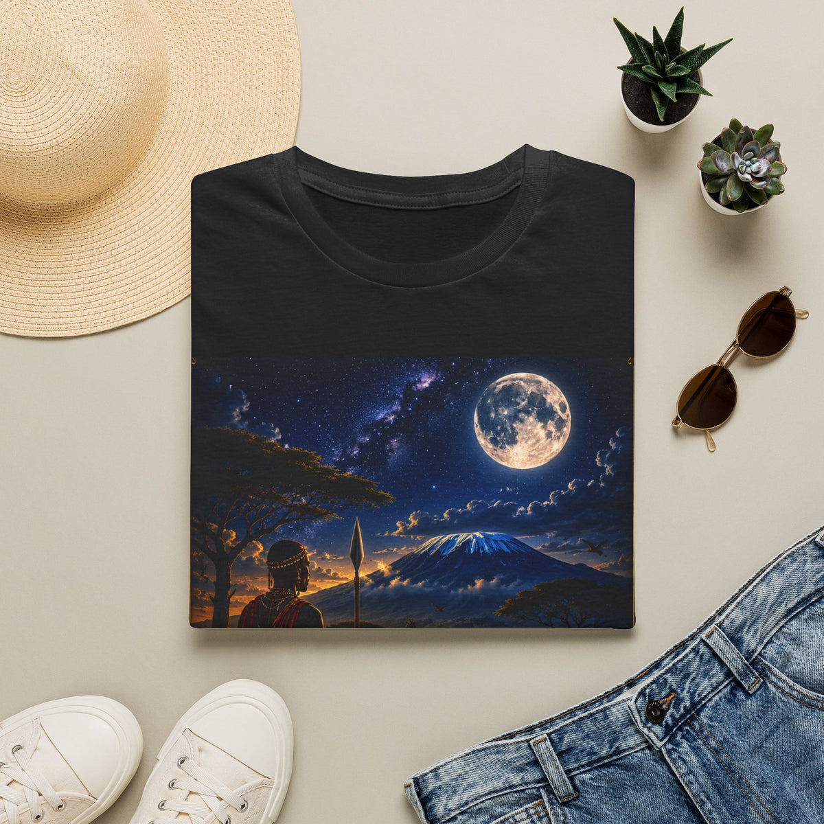 "Camiseta Kenia: Aventura Salvaje y Tierra de Horizontes Infinitos 🦁🌄🏕️"