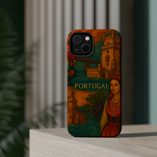"Funda Magnética Reforzada Magnética Reforzada Portugal: Encanto Atlántico, Fados y Azulejos 🌊🎶🧿"
