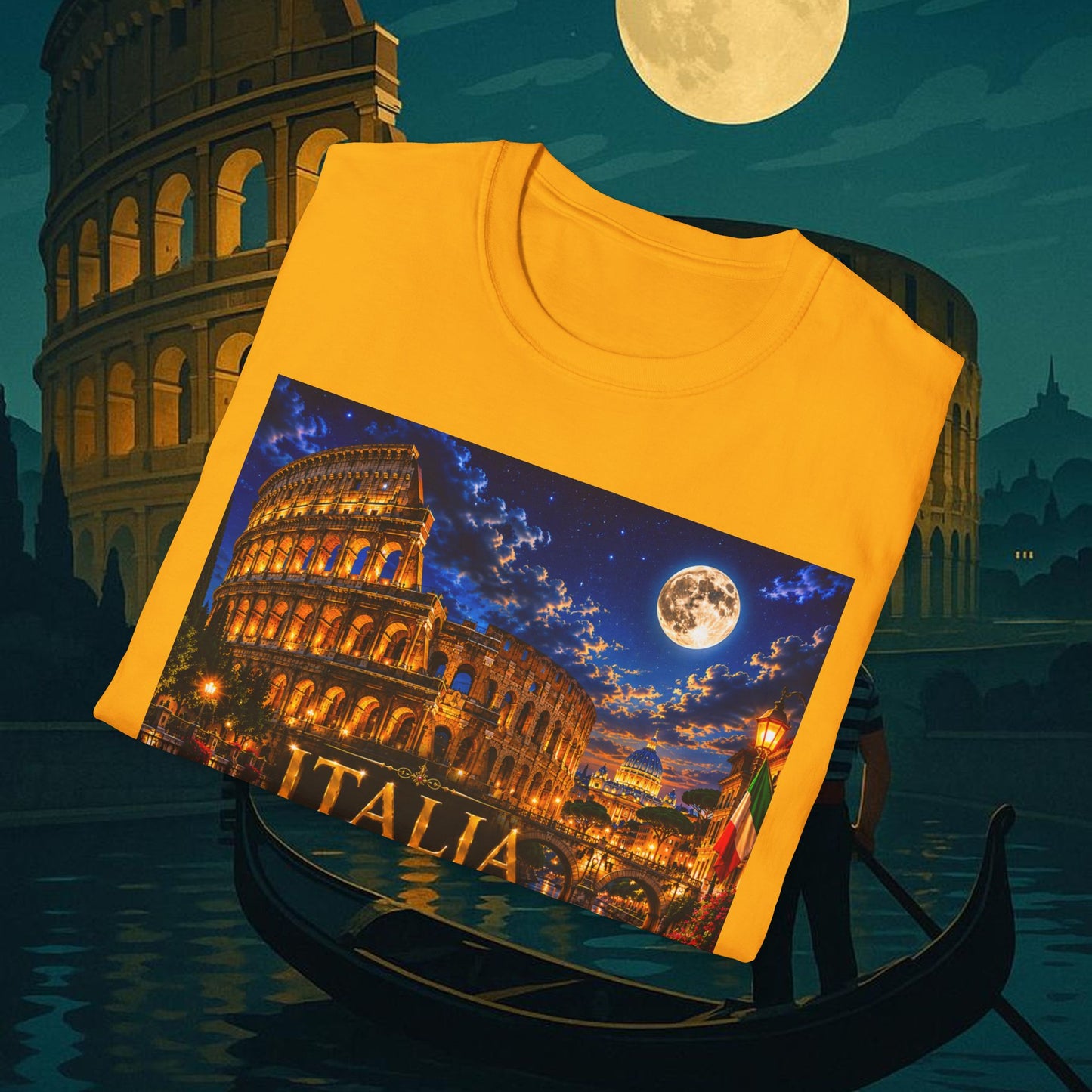 "Camiseta  Italia: Arte, Pasión y Sabores Eternos 🎨🍝🏛️"