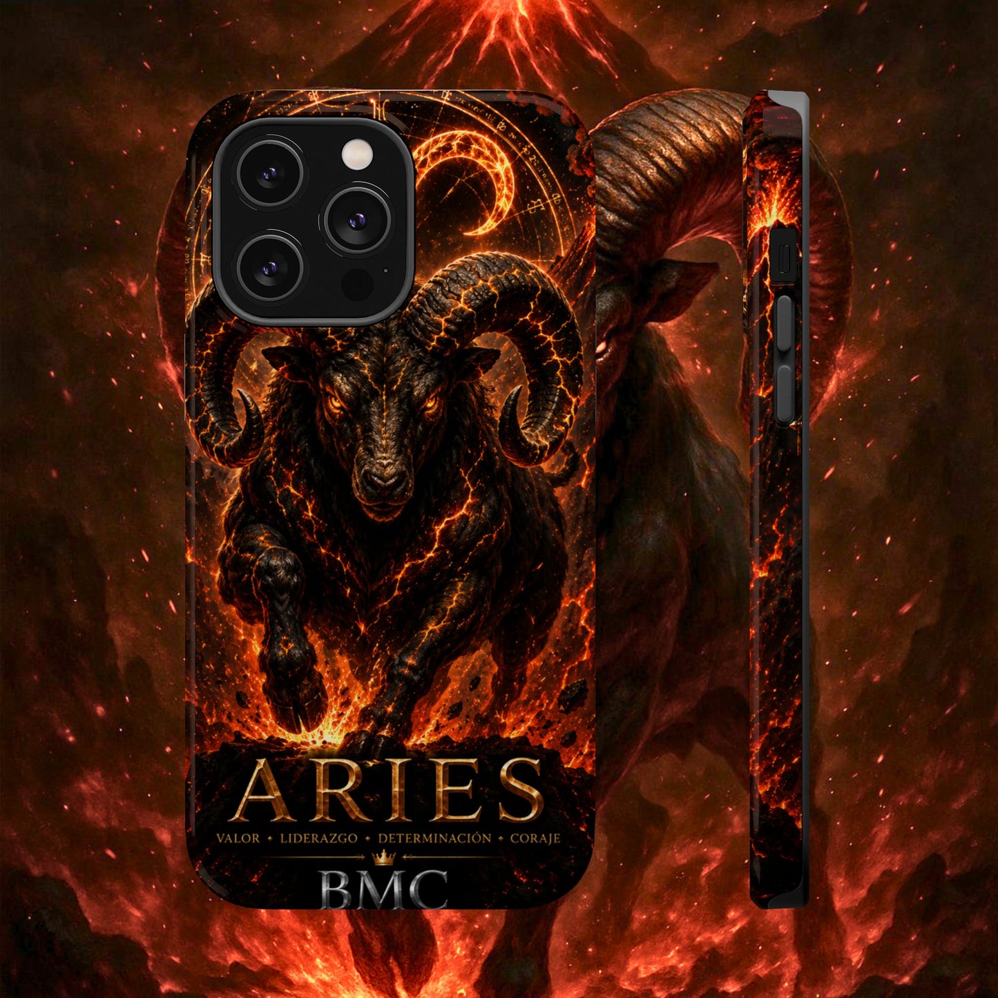 "Funda Magnética Reforzada ♈ Aries — Espíritu de fuego"