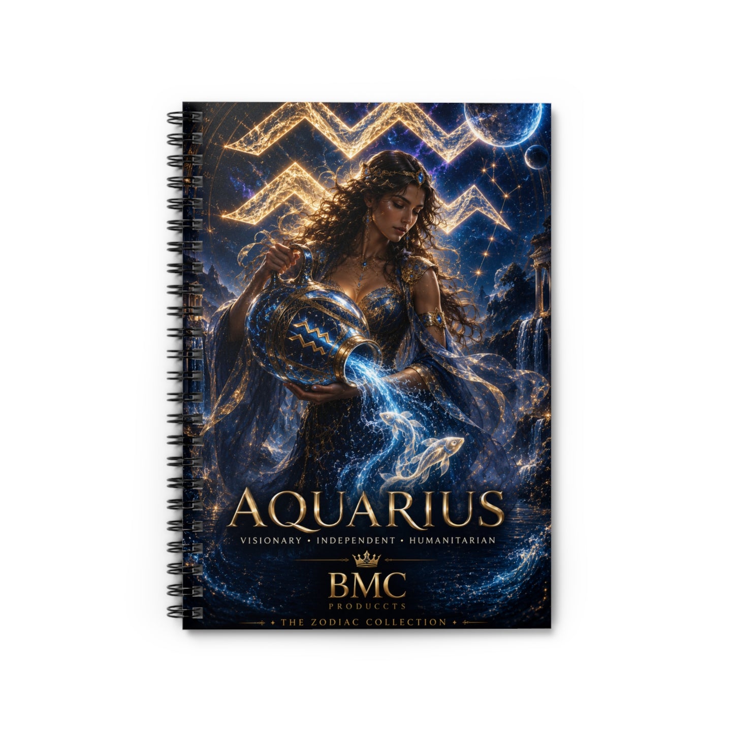 "libreta ♒ ACUARIO M– La Visionaria del Cielo y el Agua"