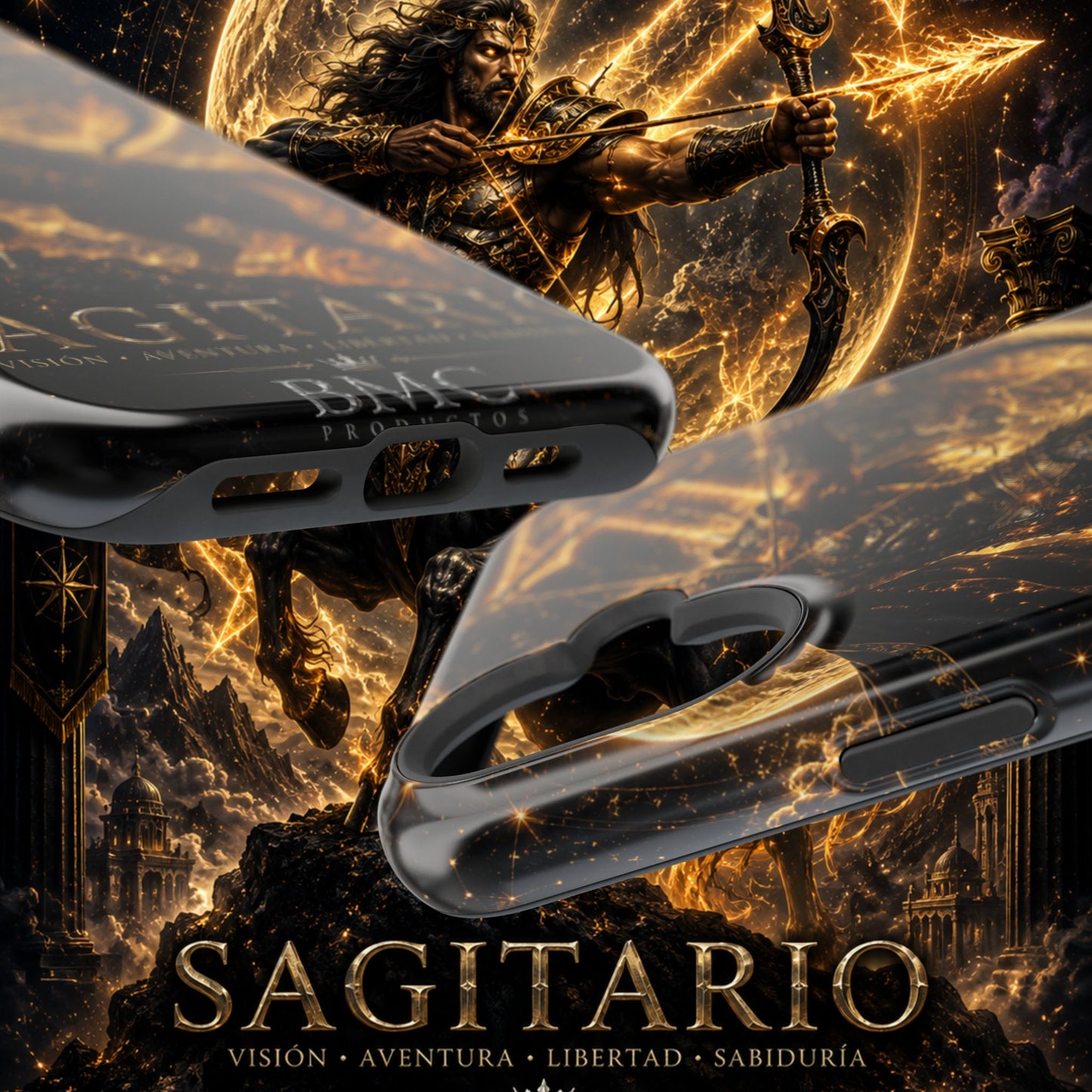 "Funda Magnética Reforzada Sagitario – El Cazador del Horizonte"
