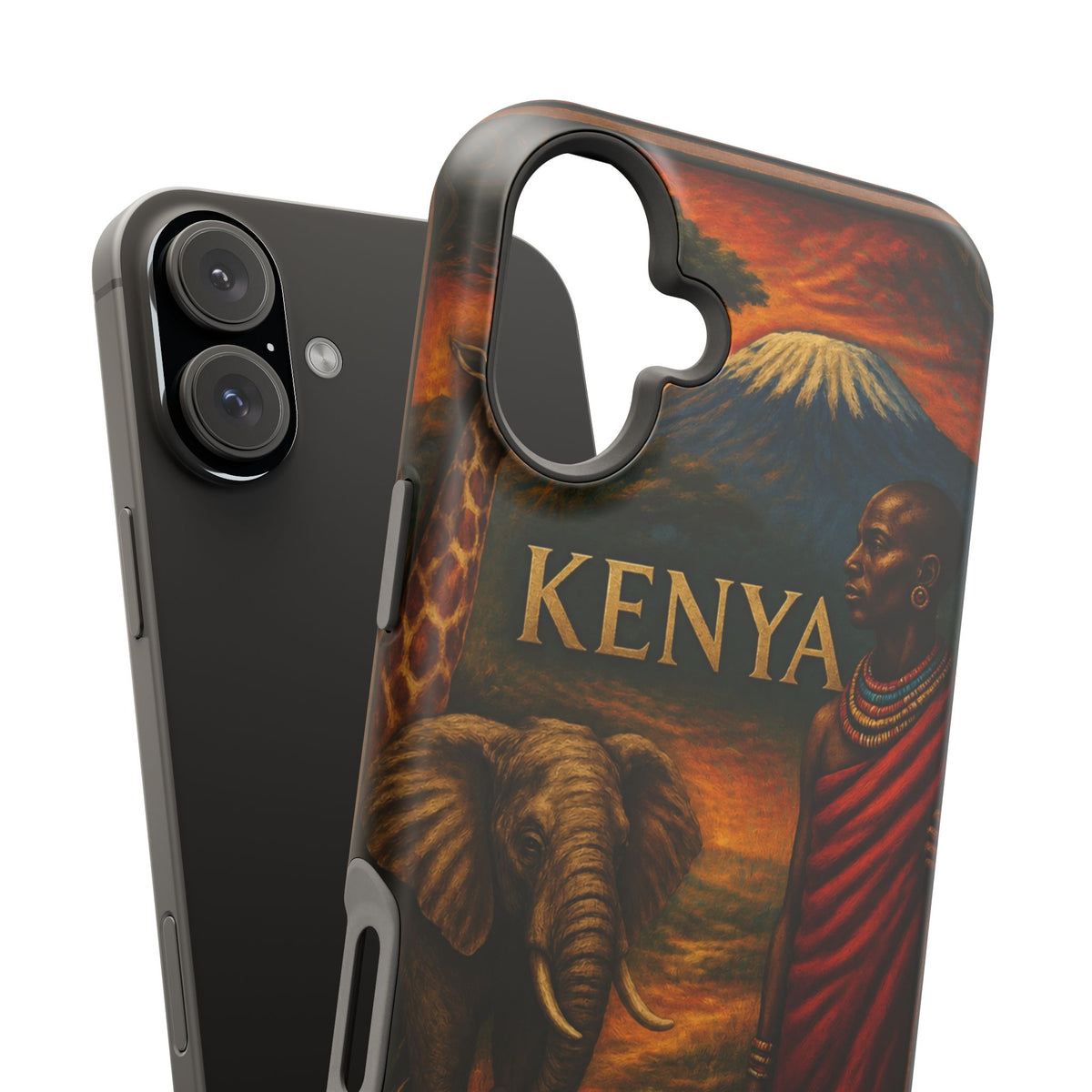 "Reinforced Magnetic Case Kenya: Wild Adventure and Land of Infinite Horizons 🦁🌄🏕️"