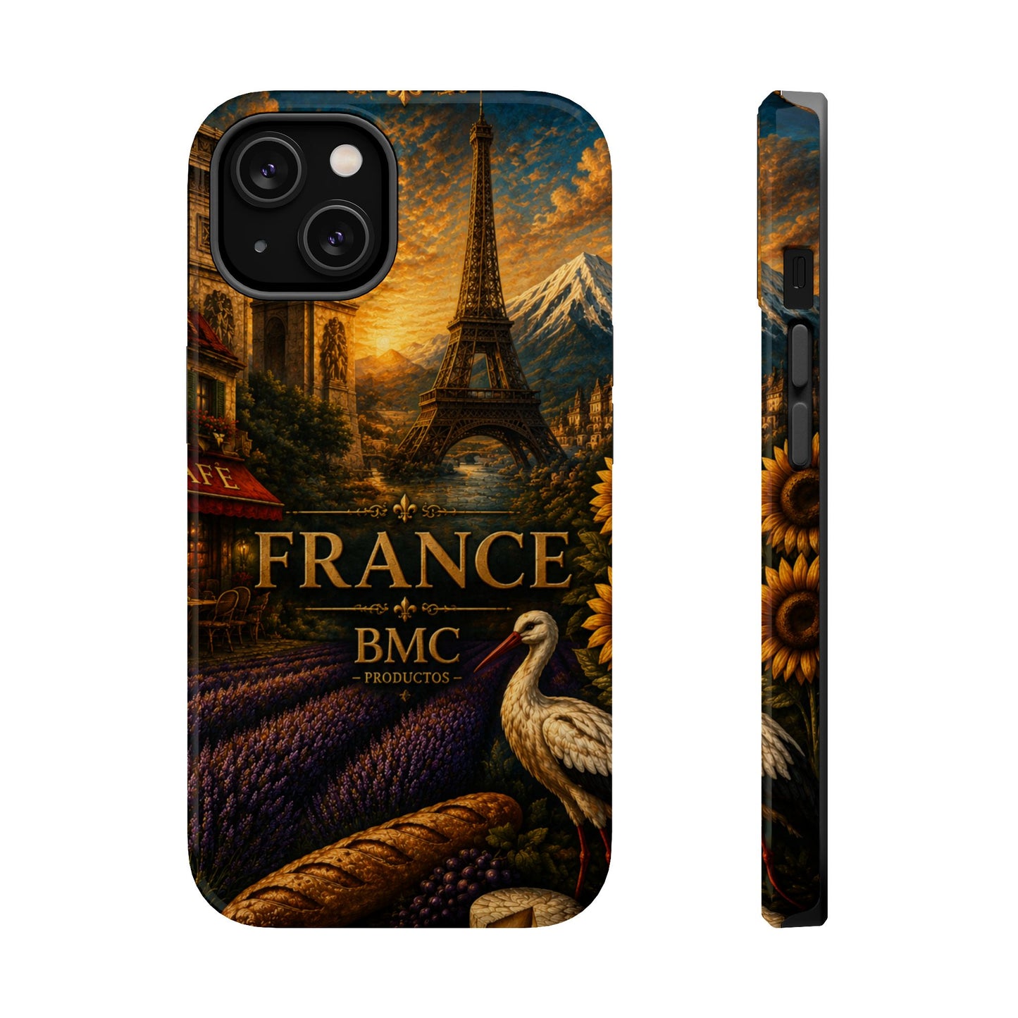 "Funda Magnética Reforzada Francia: Romance bajo la Luna 🌙🗼✨"