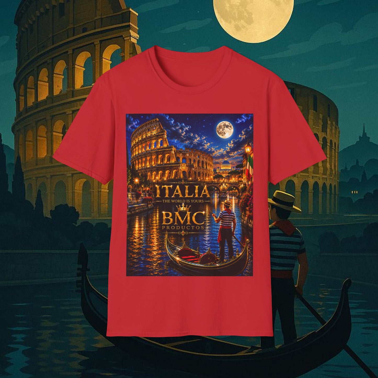 "Camiseta  Italia: Arte, Pasión y Sabores Eternos 🎨🍝🏛️"