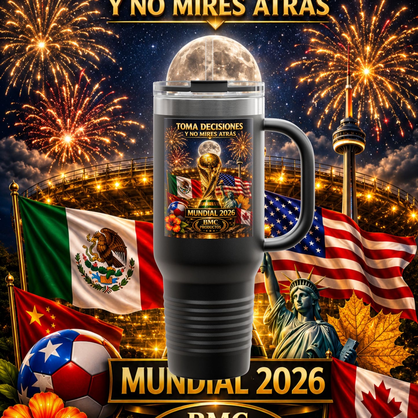 "taza de Viaje Aislada mundial 2026 noche"