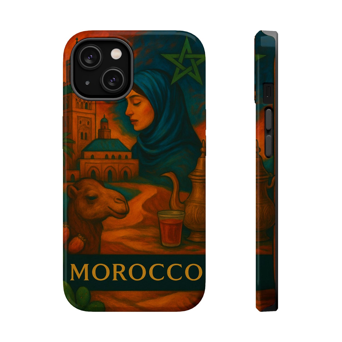 "Funda Magnética Reforzada Magnética Reforzada Marruecos: Magia del Desierto y Ciudades de Mil Colores 🐪🏜️🕌"