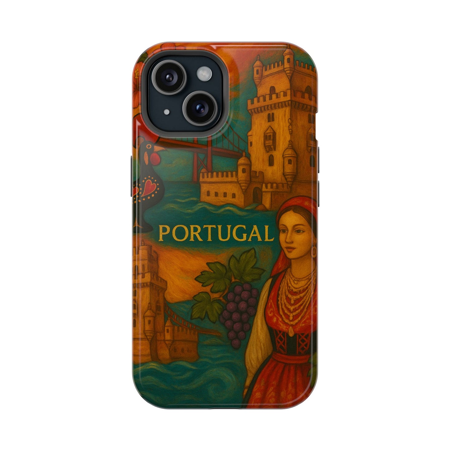 "Funda Magnética Reforzada Magnética Reforzada Portugal: Encanto Atlántico, Fados y Azulejos 🌊🎶🧿"