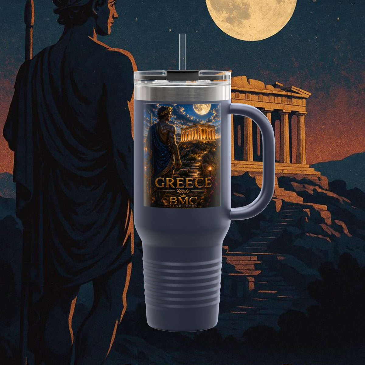 "taza de Viaje Aislada Grecia: Cuna de Dioses, Maravillas y Filosofía 🌊🏛️⚡"