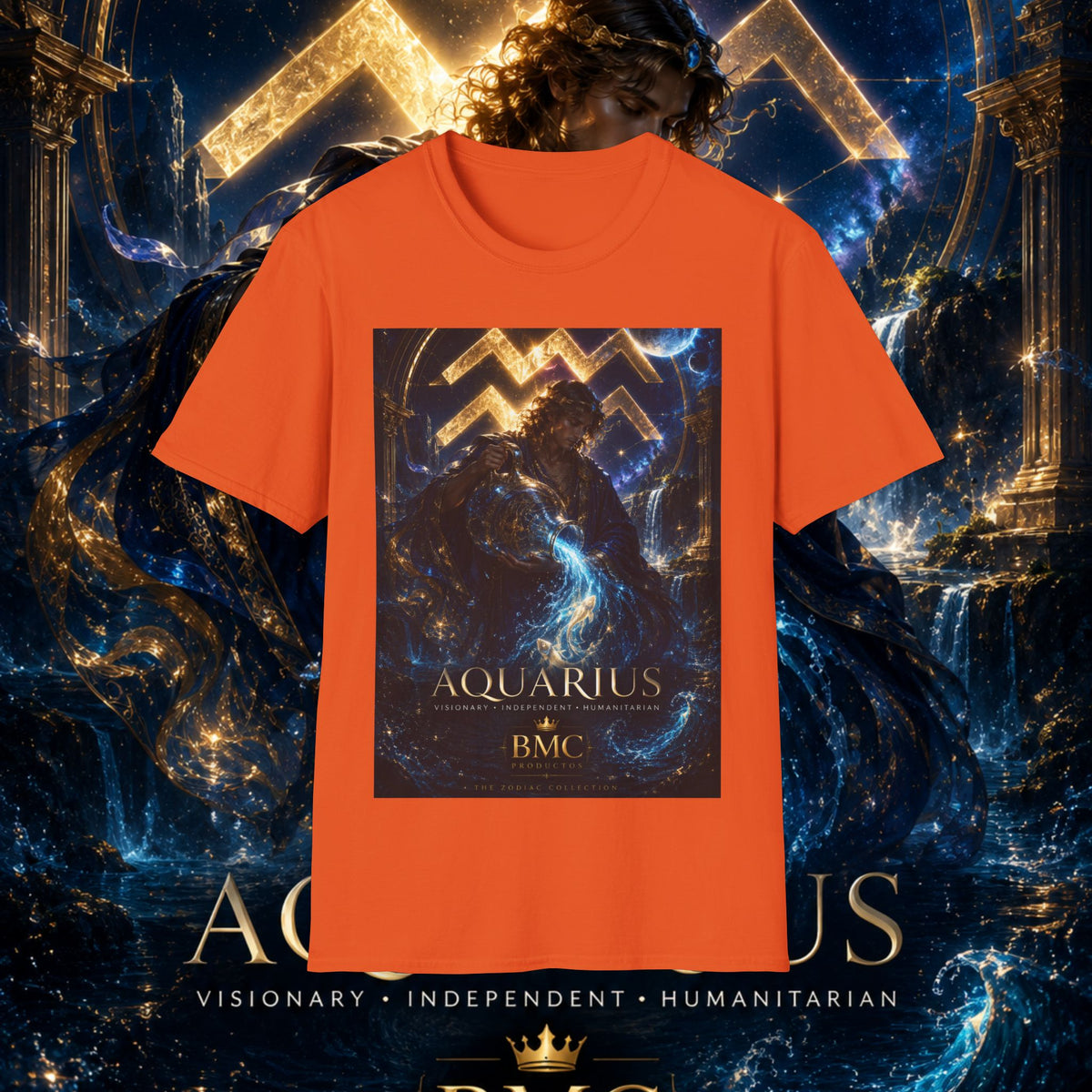 "Camiseta ♒ ACUARIO – El Visionario del Cielo y el Agua"