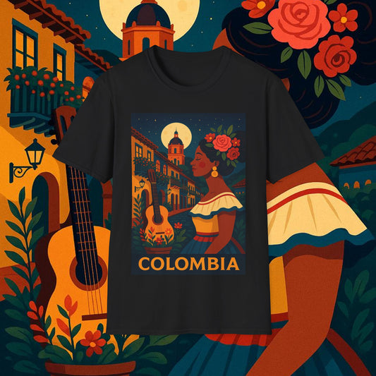 "Camiseta Colombia: Magia de Colores, Café y Tradición ☕🎨🌄"