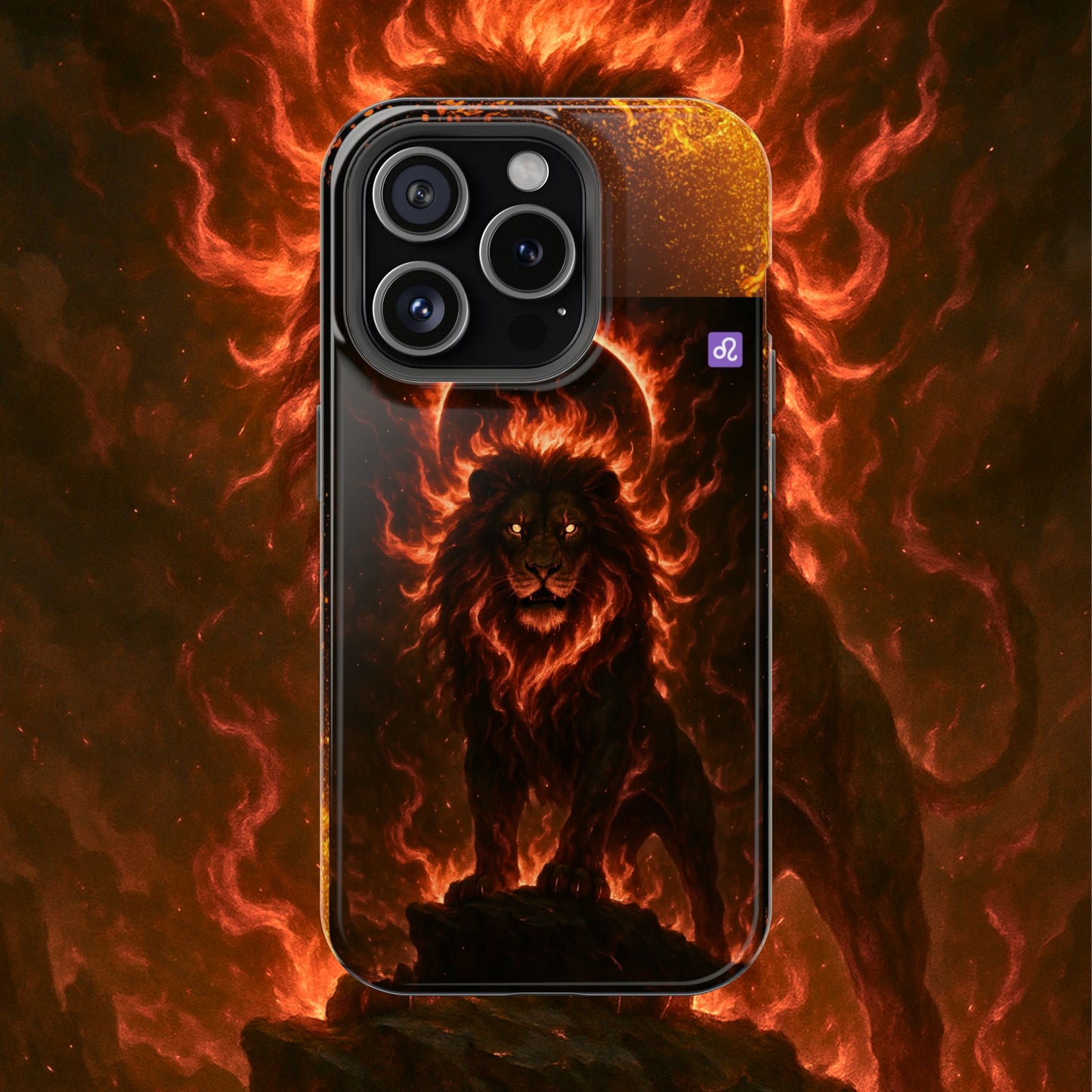 "Funda Magnética Reforzada ♌ Leo — Soberano del fuego eterno"