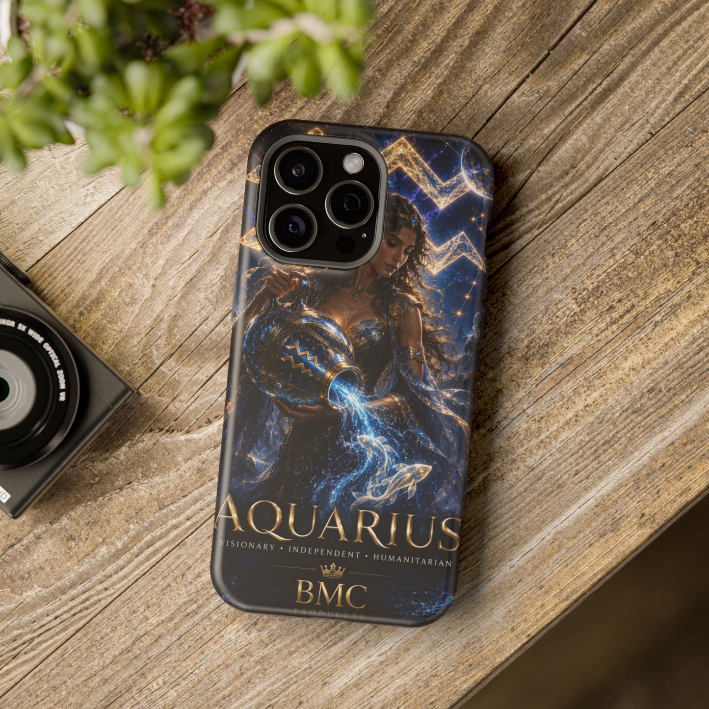 "Funda Magnética Reforzada♒ ACUARIO M– La Visionaria del Cielo y el Agua"