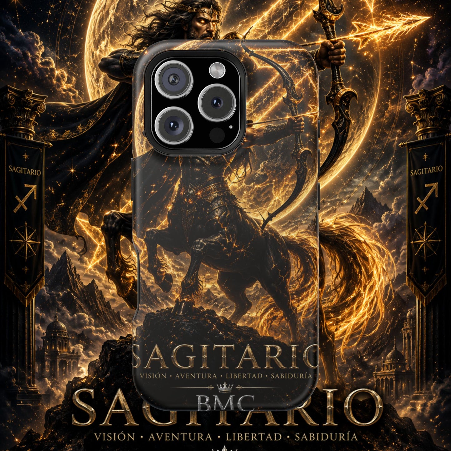 "Funda Magnética Reforzada Sagitario – El Cazador del Horizonte"