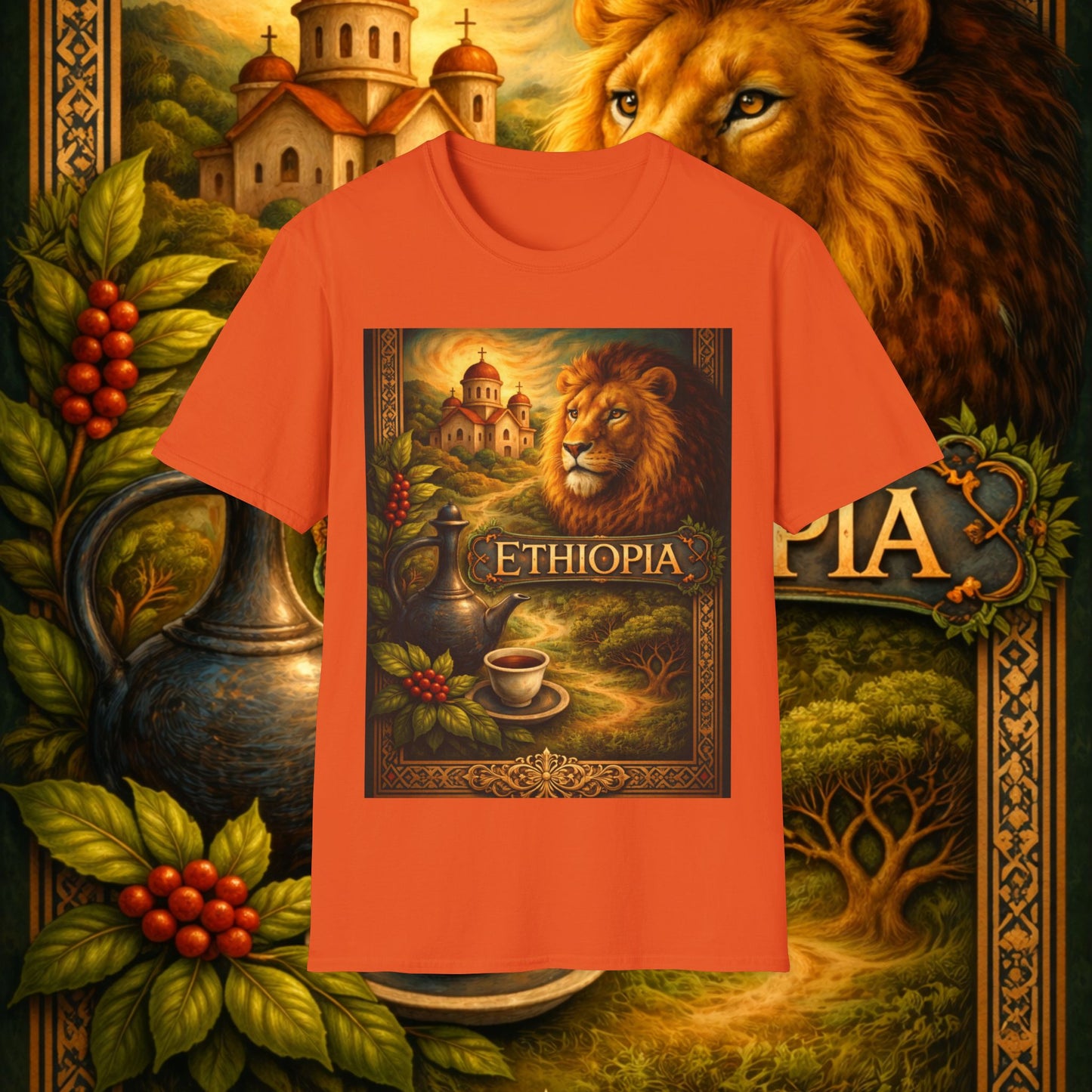 "Camiseta Etiopía Tierra sagrada y alma ancestral"