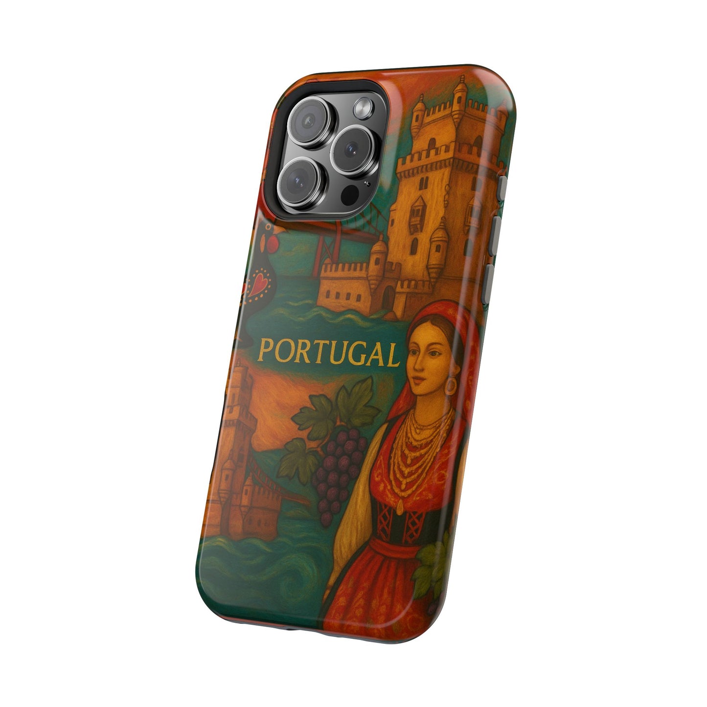 "Funda Magnética Reforzada Magnética Reforzada Portugal: Encanto Atlántico, Fados y Azulejos 🌊🎶🧿"
