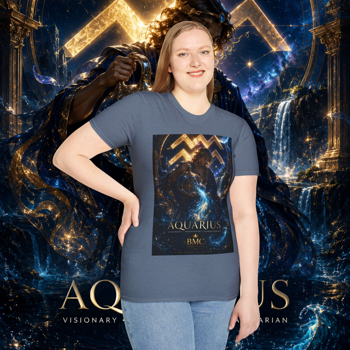 "Camiseta ♒ ACUARIO – El Visionario del Cielo y el Agua"