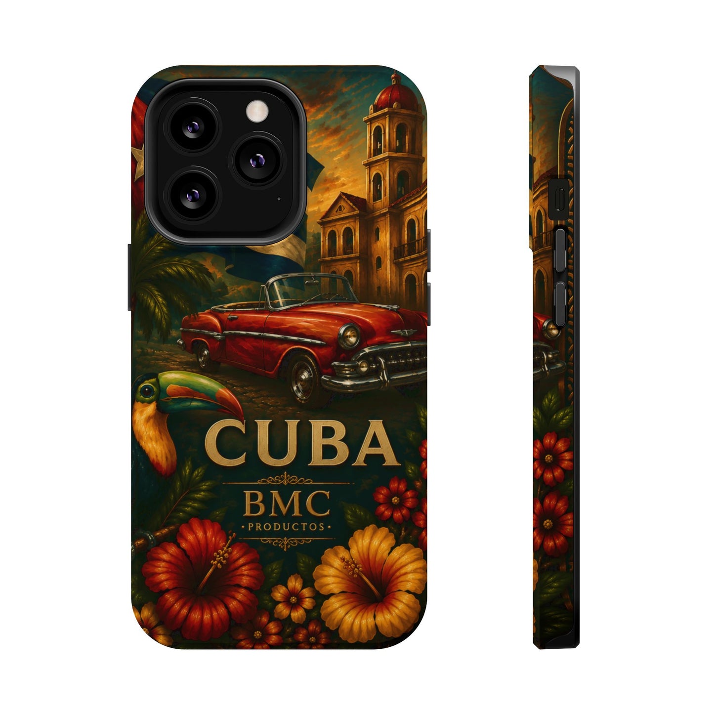 "Funda Magnética Reforzada Magnética Reforzada Cuba: Ritmo, Historia y Encanto Caribeño 🎺🚗🌴 "