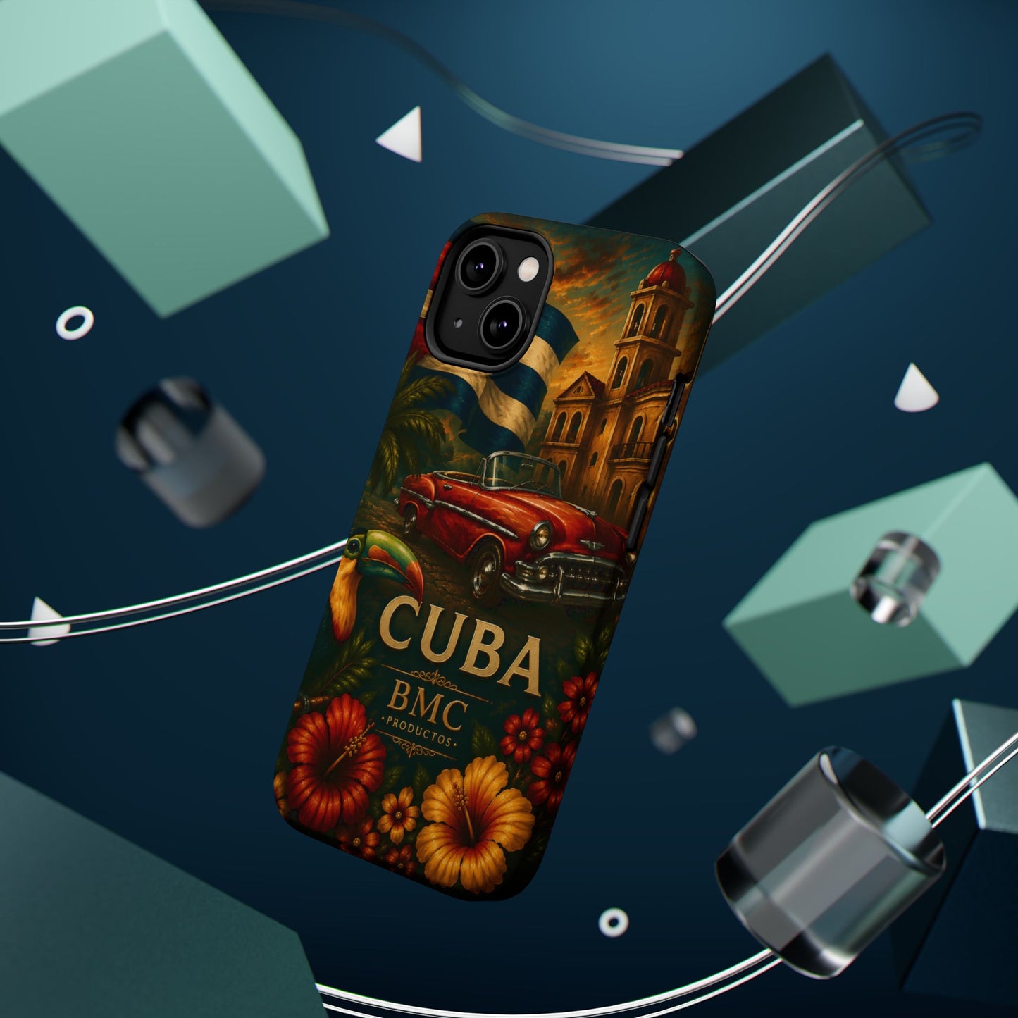 "Funda Magnética Reforzada Magnética Reforzada Cuba: Ritmo, Historia y Encanto Caribeño 🎺🚗🌴 "