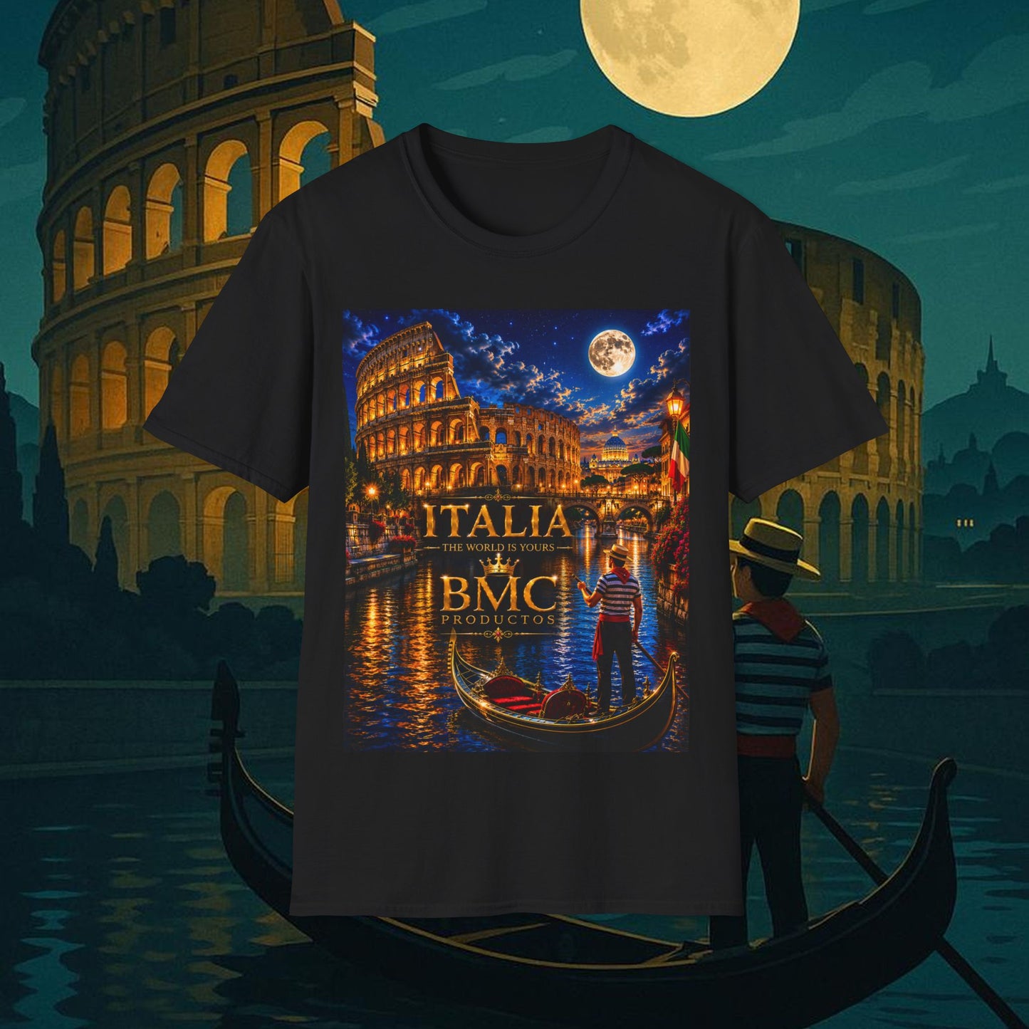 "Camiseta  Italia: Arte, Pasión y Sabores Eternos 🎨🍝🏛️"