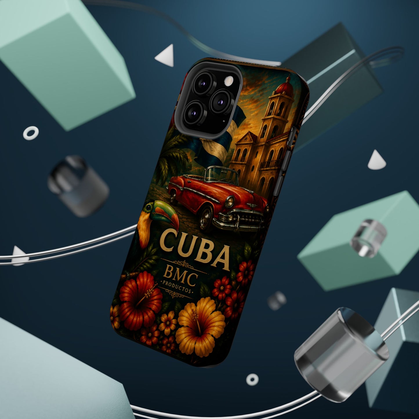 "Funda Magnética Reforzada Magnética Reforzada Cuba: Ritmo, Historia y Encanto Caribeño 🎺🚗🌴 "