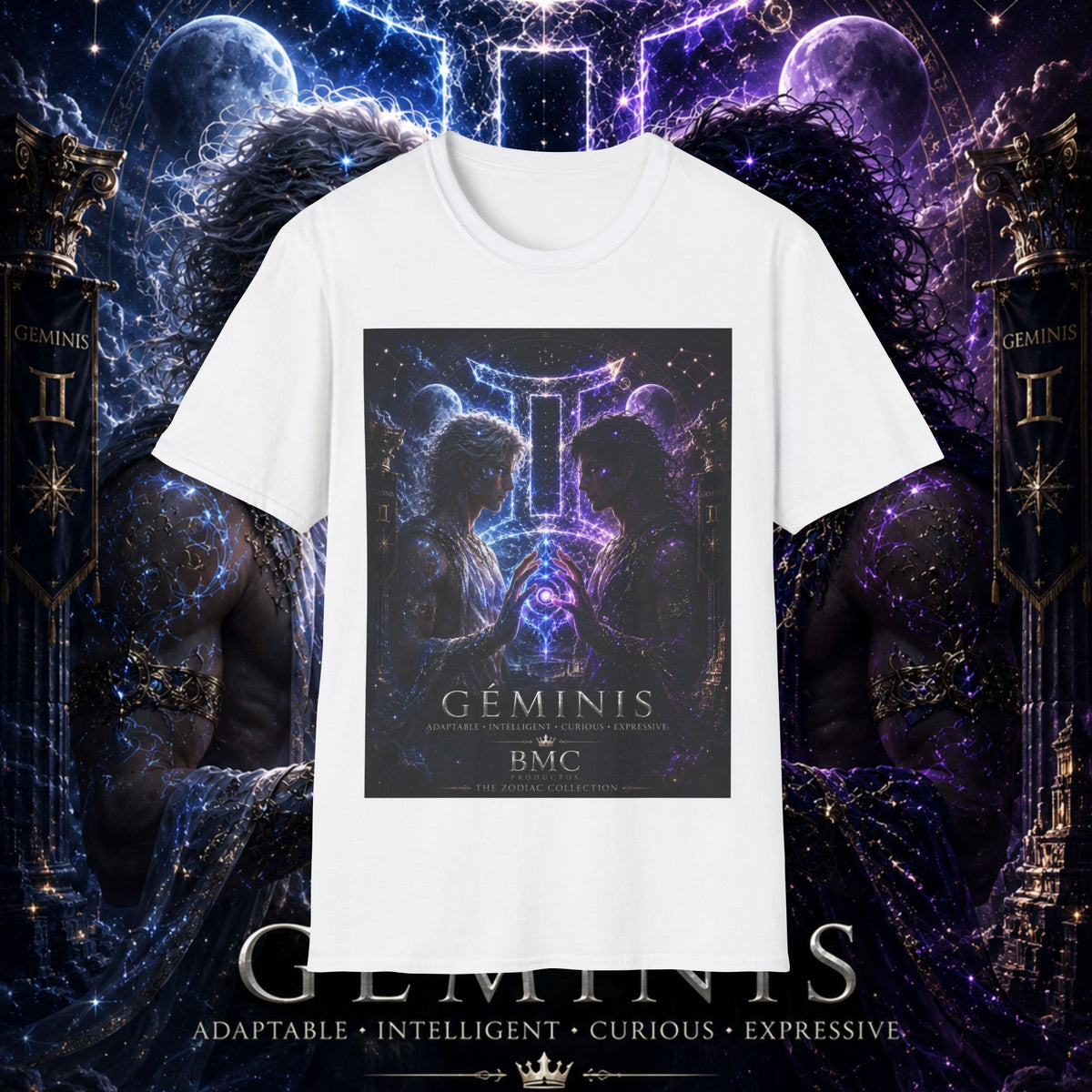 "Camiseta ♊ Géminis — Reflejo del alma dividida"