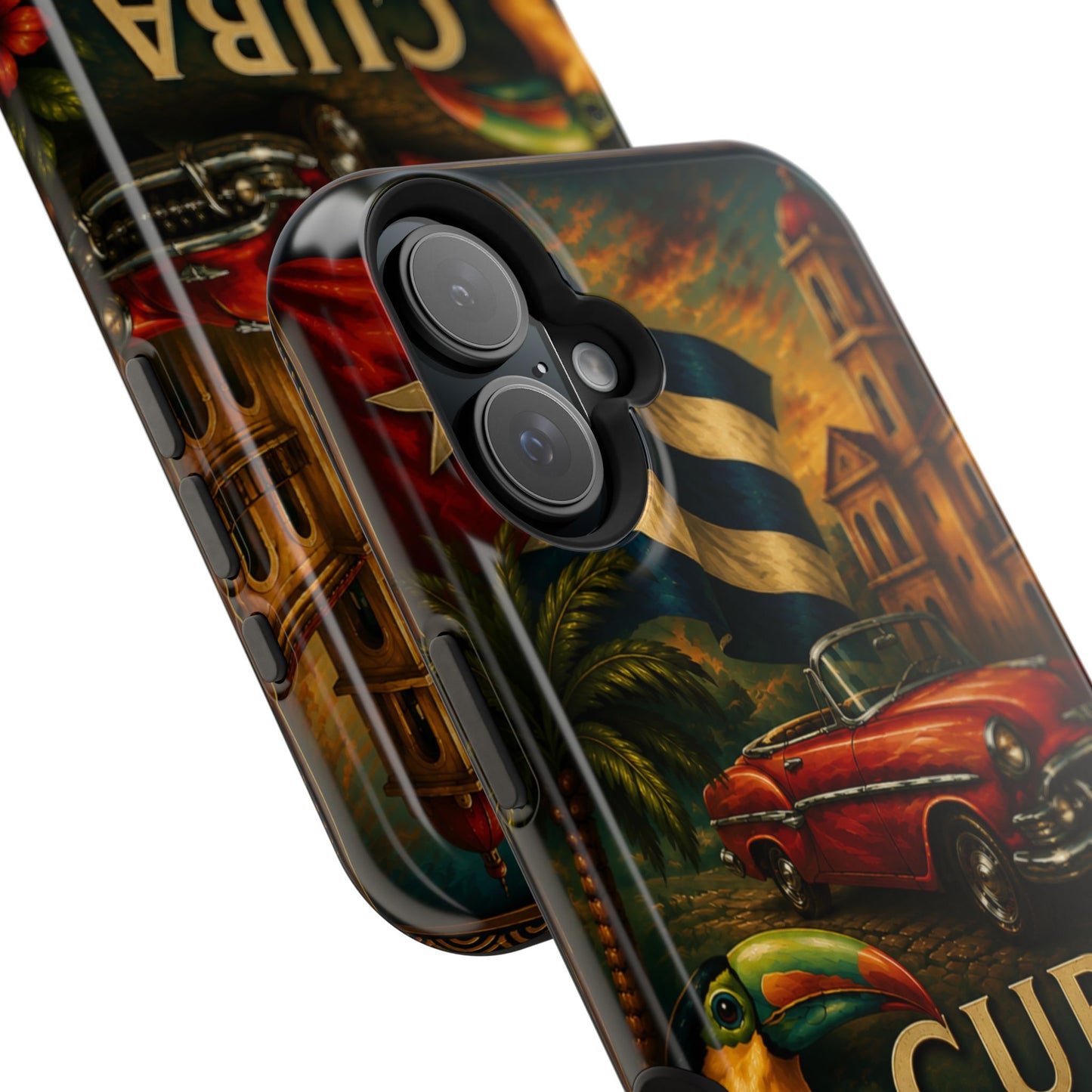 "Funda Magnética Reforzada Magnética Reforzada Cuba: Ritmo, Historia y Encanto Caribeño 🎺🚗🌴 "