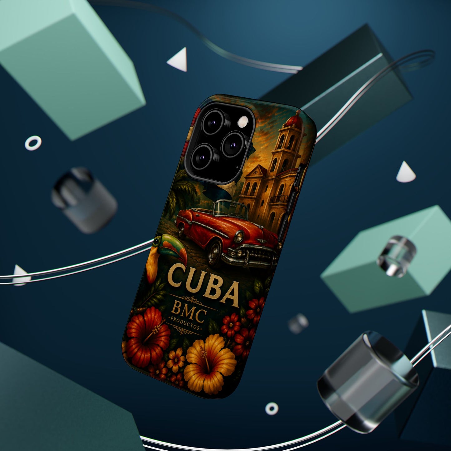 "Funda Magnética Reforzada Magnética Reforzada Cuba: Ritmo, Historia y Encanto Caribeño 🎺🚗🌴 "