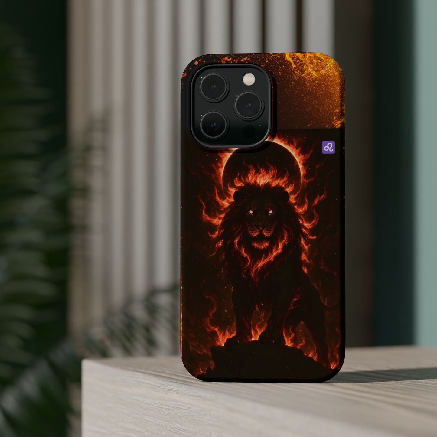 "Funda Magnética Reforzada ♌ Leo — Soberano del fuego eterno"