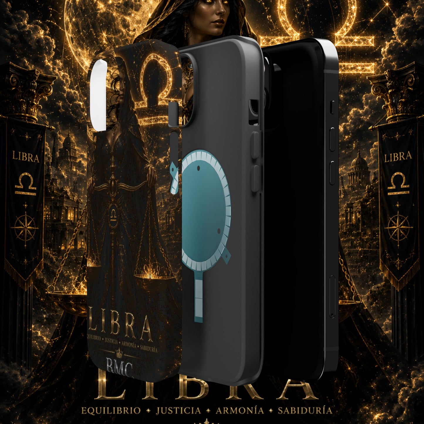 "Funda Magnética Reforzada libra– La Guardiana del Equilibrio"