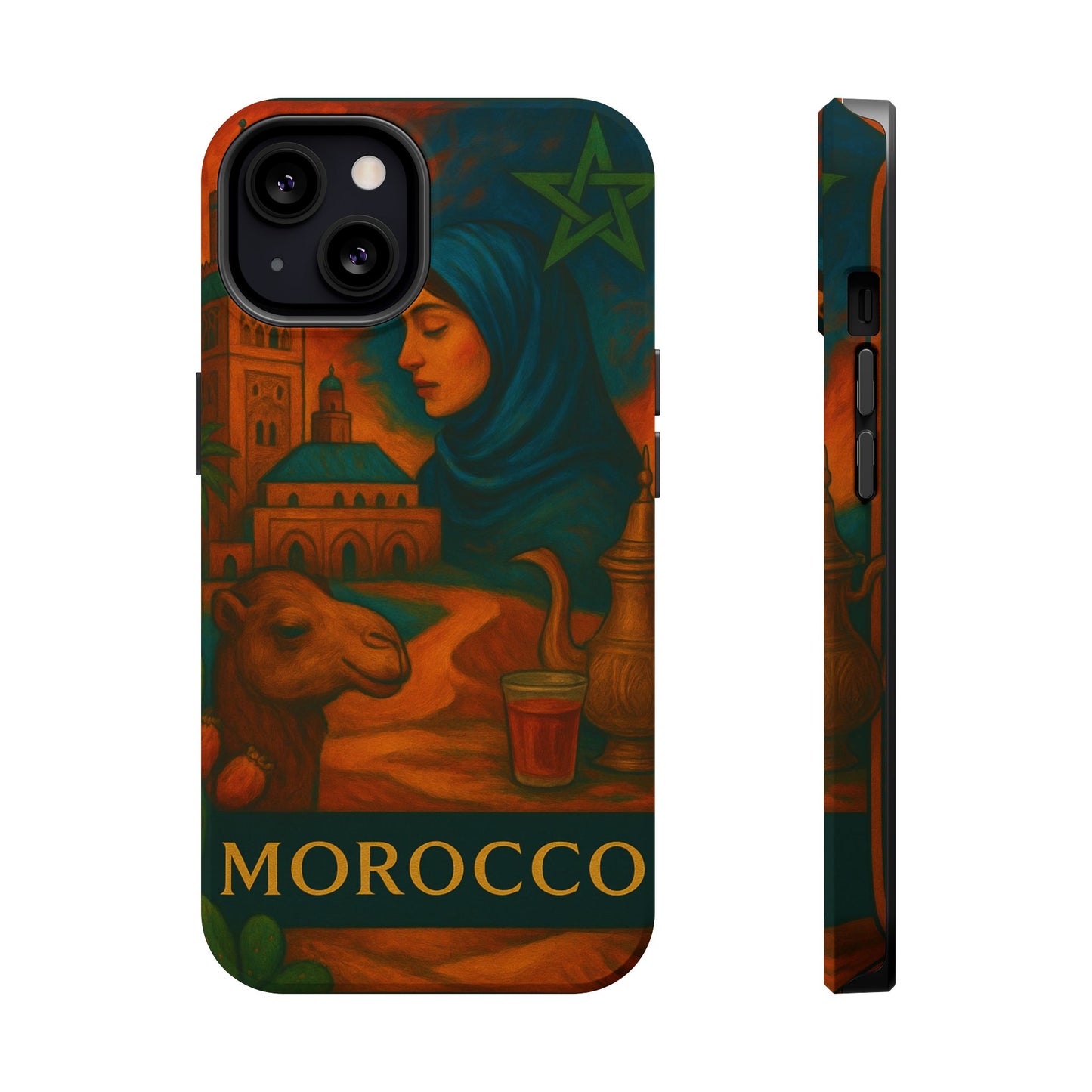 "Funda Magnética Reforzada Magnética Reforzada Marruecos: Magia del Desierto y Ciudades de Mil Colores 🐪🏜️🕌"