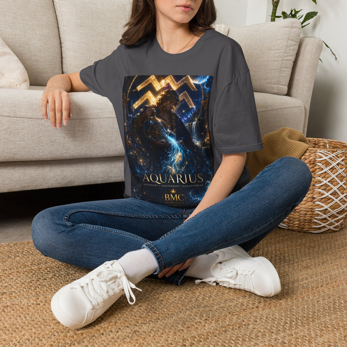 "Camiseta ♒ ACUARIO – El Visionario del Cielo y el Agua"