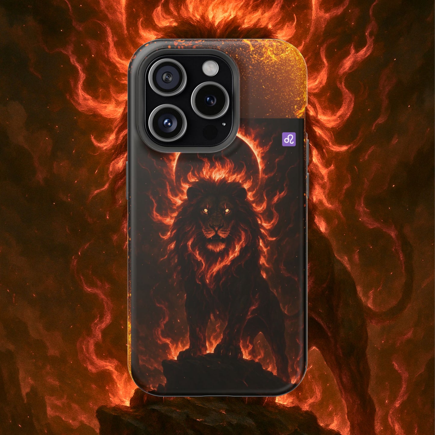 "Funda Magnética Reforzada ♌ Leo — Soberano del fuego eterno"