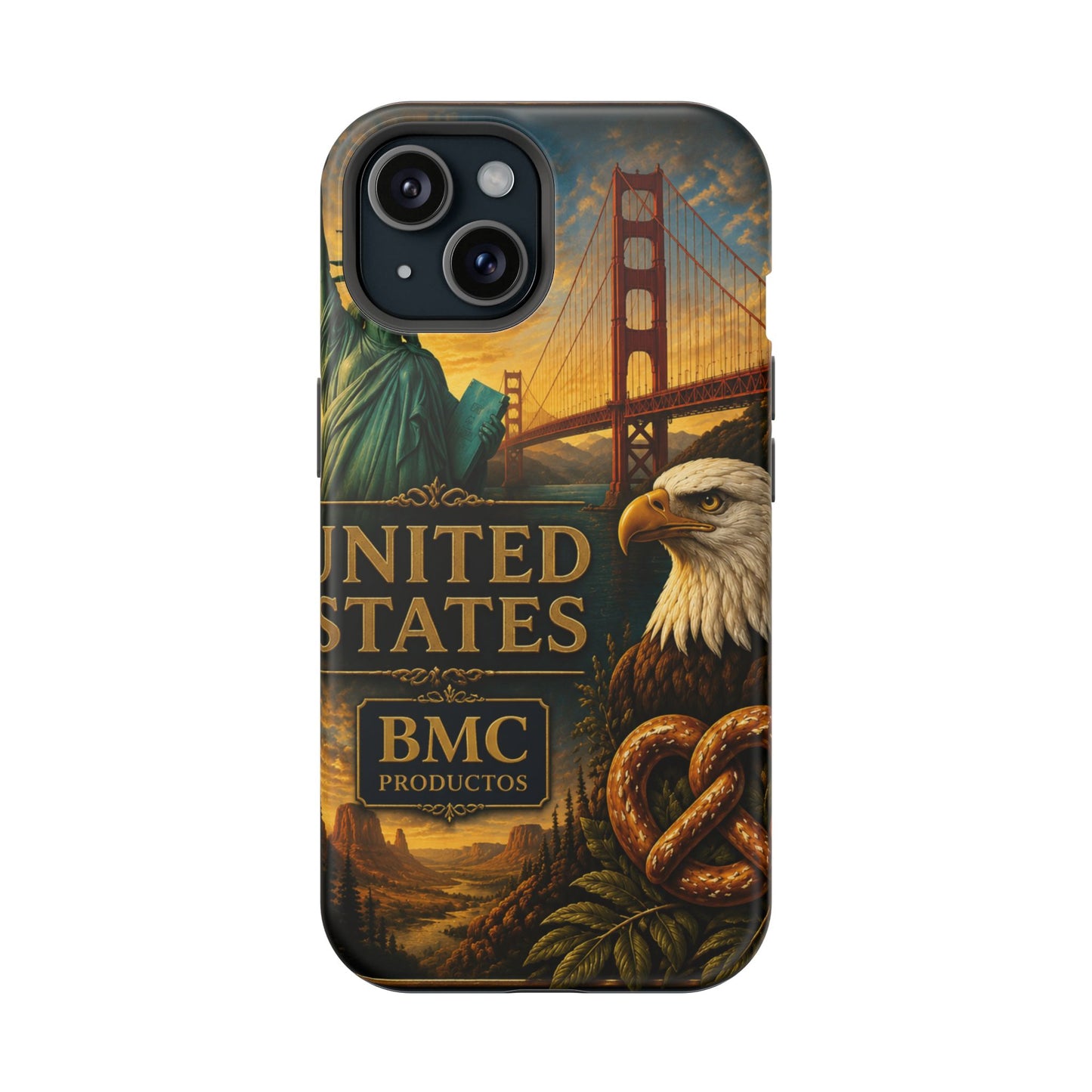 "Funda Magnética Reforzada Estados Unidos: Sueños, Libertad y Grandes Horizontes 🗽🏜️🌆"
