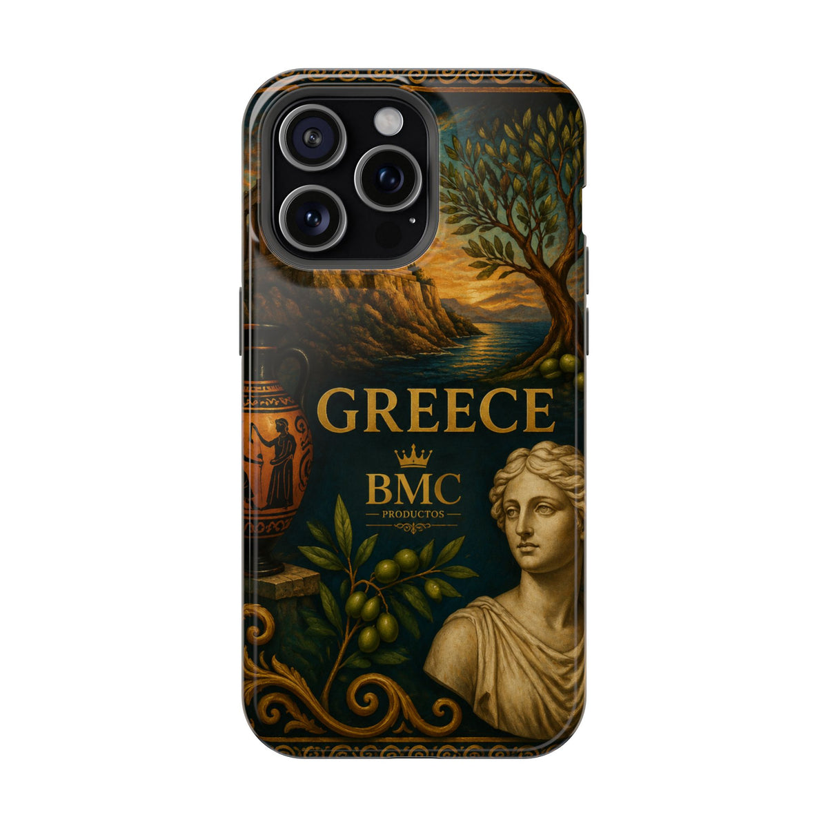 "Funda Magnética Reforzada Magnética Reforzada Grecia: Cuna de Dioses, Maravillas y Filosofía 🌊🏛️⚡"